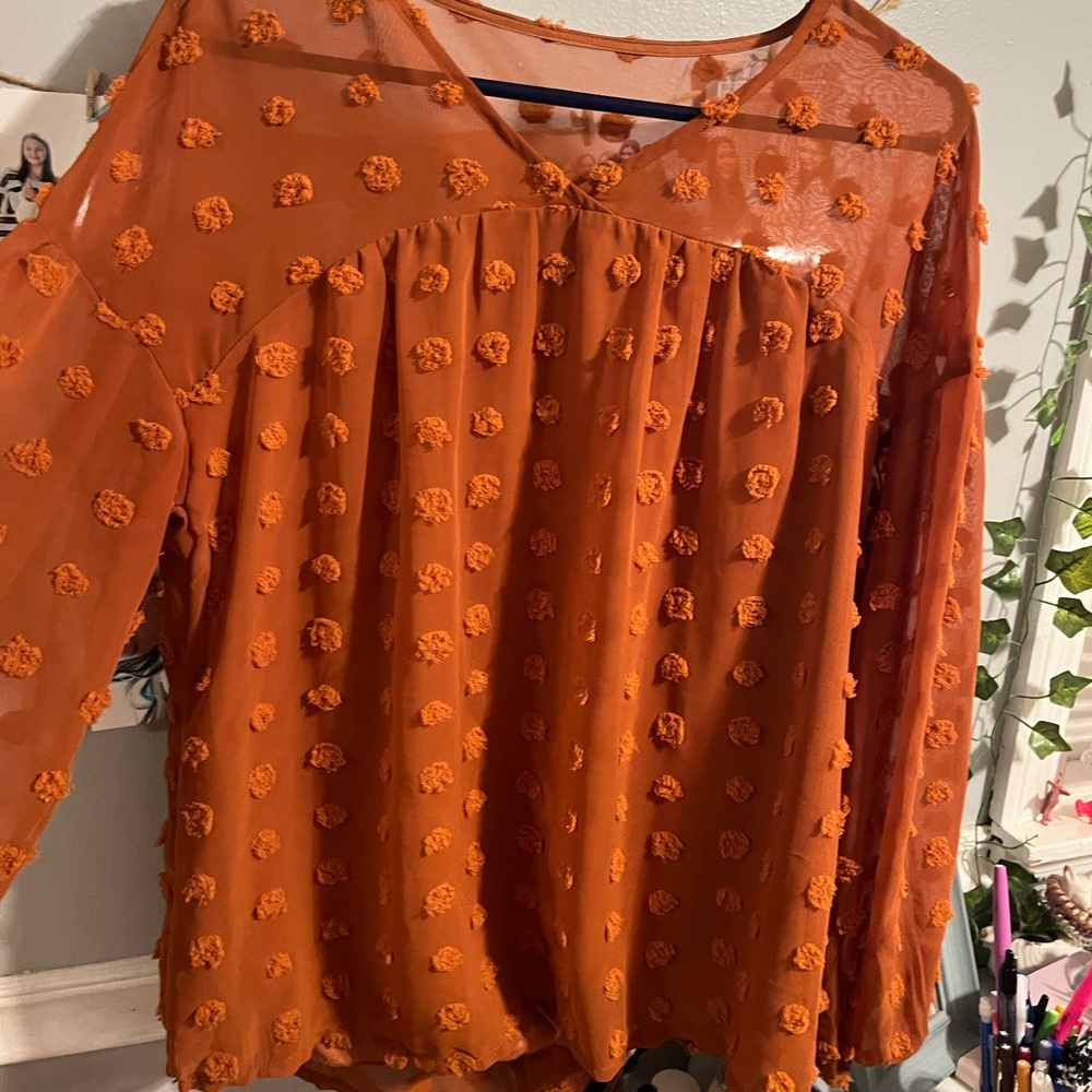 From a boutique, only worn once, popcorn detailing